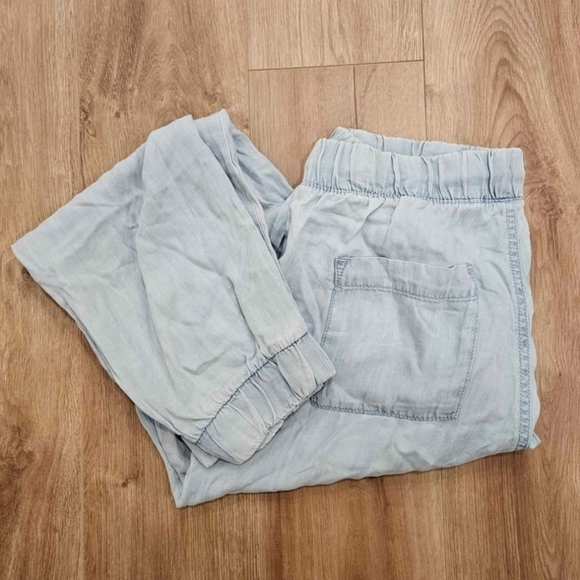Devoted Light Wash Linen Tencel Jogger Lounge Pants. SMALL. New With Tags. - Picture 6 of 8